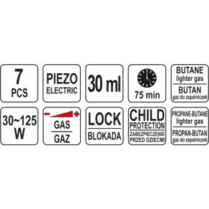 Yato Lutownica gazowa 3w1 z akcesoriami 30-125W (YT-36706) 6