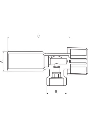 Ferro Zawór kątowy z motylkiem 1/2"x3/4"  (Z1234K) 2