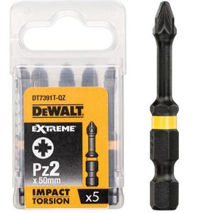 Dewalt Końcówki wkrętarskie 50mm Torsion Pz2 5szt. (DT7391T) 1