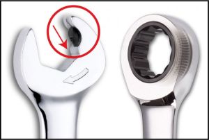 SATA Zestaw kluczy płasko-oczkowych z grzechotką 10-17mm 3szt. (09075) 2