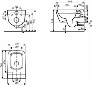 Miska WC Koło Life! Rimfree wisząca Reflex (M23120900) 2