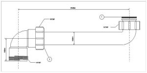 Syfon McAlpine Przedłużka syfonu umywalkowego 5/4 x 5/4" (HC13-32) 2