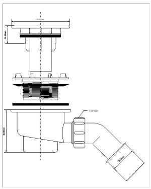 Syfon McAlpine Syfon brodzikowy z pokrywą 90mm chrom (HC27-CPN-PB) 2