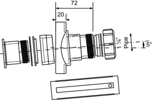 McAlpine Uniwersalne siodło mechaniczne do pionów kanalizacyjnych 110/50mm (BOSSCONN110-50-GR) 3