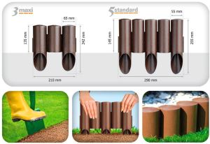Cellfast Palisada ogrodowa MAXI 2,1m 3 elementy zieleń - 34-012 2