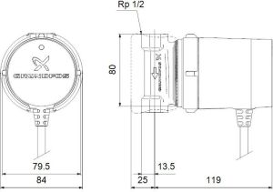 Grundfos Pompa CWU UP 15-14 B PM (97916771) 2