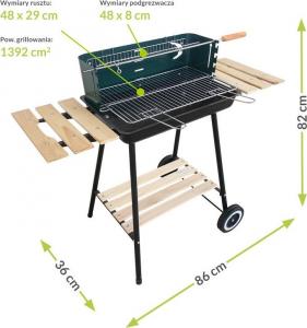 Mirpol W-99244 Grill ogrodowy węglowy 29 cm x 48 cm 5