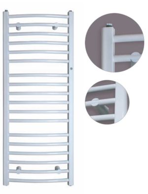 Grzejnik łazienkowy Instal-Projekt Ambra R 50 cmx120 cmcm biały (AMBR-50/120) 2