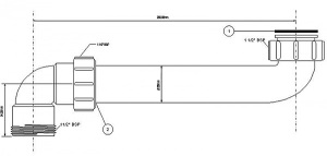 Syfon McAlpine Przedłużka do syfonu zlewozmywakowego 3/2"x3/2" (HC13) 2