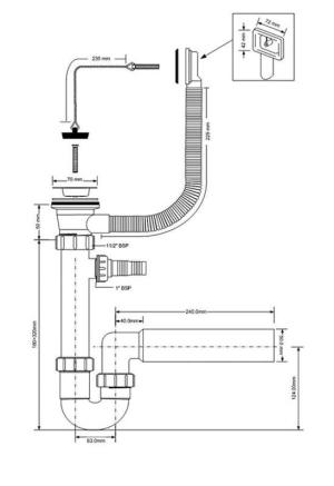 Syfon McAlpine Syfon rurowy pojedynczy 1,5" (HC7HC17PR) 2