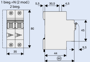 Eaton Wyłącznik nadprądowy FAZ-C6/2-DC - 279137 2
