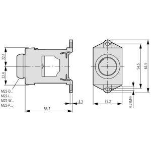 Eaton Adapter do szyny montażowej M22-IVS - 216400 2
