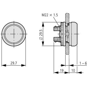 Eaton Przycisk płaski M22-D-W biały - 216592 2