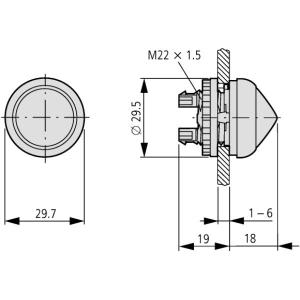 Eaton Główka lampki M22-L-Y żółty - 216774 2