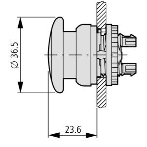 Eaton Przycisk grzybkowy M22-DRP-R czerwony - 216745 3