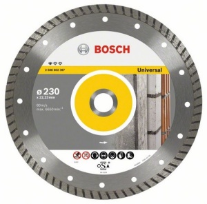 Bosch Tarcza tnąca diamentowa Standard for Universal Turbo 230x22x2,5mm - 2608602397 1