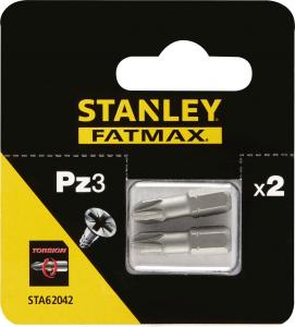 Stanley Końcówki wkrętakowe Torsion PZ3x25mm 2szt. (STA62042) 1