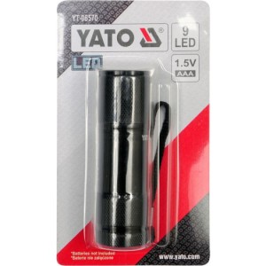 Latarka Yato Latarka aluminiowa 9 LED czarna - YT-08570 3