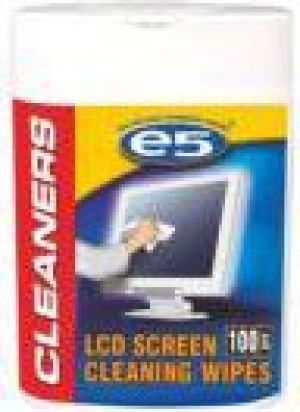 E5 Chusteczki nawilżane do czyszczenia ekranów LCD 100 szt. (RE00457) 1