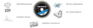 Graphite Tarcza diamentowa 115x22,2 mm turbo wave 57H632 2