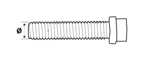 Neo Śruba do tulei grzewczej 40/50/63mm - 21-023 2