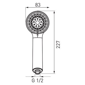 Słuchawka prysznicowa Ferro Cortessa 3-funkcyjna chrom (S330) 2