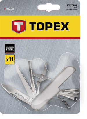 Topex Scyzoryk 11 ostrzy stal nierdzewna - 98Z116 2