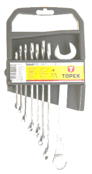 Topex Zestaw kluczy płasko-oczkowych 6-19mm 8szt. (35D374) 1