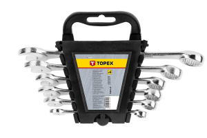Topex Zestaw kluczy płasko-oczkowych 8-17mm 6szt. (35D397) 1