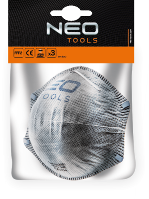 Neo Półmaska przeciwpyłowe z aktywnym węglem FFP2 3szt. (97-300) 2