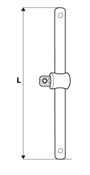 Neo Pokrętło przesuwne 3/8" 165mm (08-155) 2