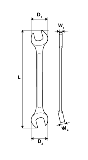 Neo Klucz płaski 17 x 19mm (09-817) 2
