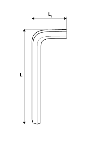 Neo Zestaw kluczy imbusowych hex typ L 2-10mm z kulką 8szt. (09-523) 2