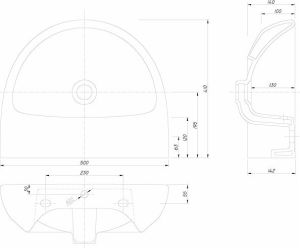 Umywalka Koło Nova Pro 50cm (M31050000) 2