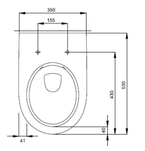 Miska WC Koło Nova Pro Rimfree wisząca (M33120) 2