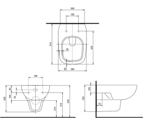 Miska WC Koło Style Rimfree wisząca Reflex (L23120900) 2