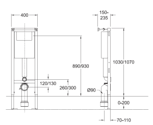 Stelaż Koło Technic GT do miski stojącej (99330) 2