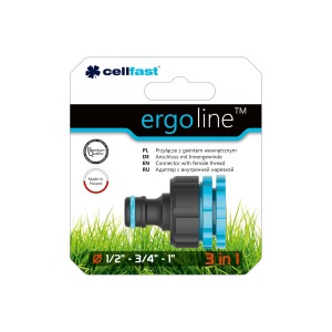 Cellfast Przyłącze Ergo uniwersalne z gwintem wewnętrznym 1/2” 3/4” 1" (53-210) 3