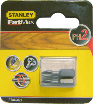 Stanley Końcówki wkrętarskie PH2/25mm 2szt. - STA62021 1