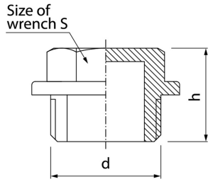 Valvex Korek z kołnierzem G1/2" śrutowane (6095350) 2