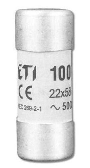 Eti-Polam Wkładka topikowa cylindryczna CH22x58mm gG 100A 002640025 1
