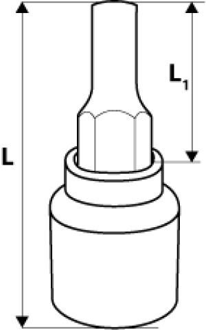 Neo Nasadka trzpieniowa imbusowa hex 1/2" H19 x 55mm (08-778) 2