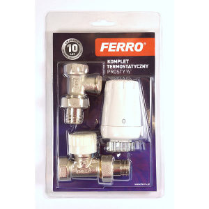 Ferro Komplet termostatyczny prosty 1/2” (ZTM07) 1
