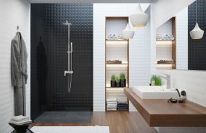 Zestaw prysznicowy Deante Hiacynt z deszczownicą z baterią chrom (NAC 01QM) 3