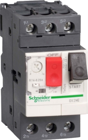 Schneider Wyłącznik silnikowy 3P 0,75kW 1,6-2,5A - GV2ME07 1