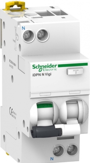 Schneider Wyłącznik różnicowo-nadprądowy 2P 10A B 0,03A typ AC iDPN N VIGI - A9D55610 1