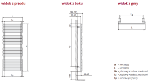 Grzejnik łazienkowy Purmo Muna 50 cmx90 cmcm biały (F8GA009005000320) 3