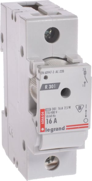 Legrand Rozłącznik bezpiecznikowy R 301 16A 1P - 606604 1