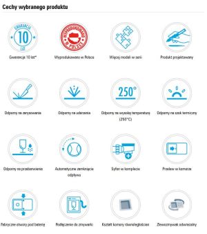 Zlewozmywak Deante  1-komorowy z ociekaczem piaskowy (ZQN 7113) 3