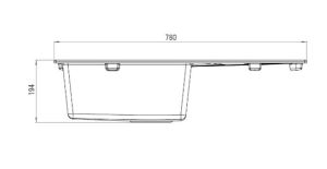 Zlewozmywak Deante  1-komorowy z ociekaczem piaskowy (ZQN 7113) 4